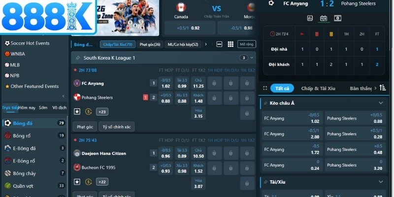 WG Sport với hệ thống sự kiện phong phú